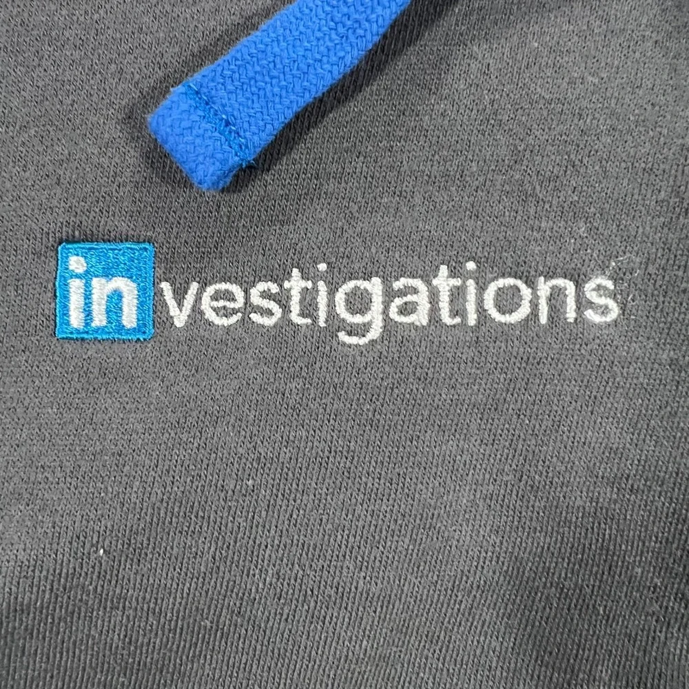 The North Face Full Zip Hoodie Mens Medium‎ Grey Blue LinkedIn Investigations